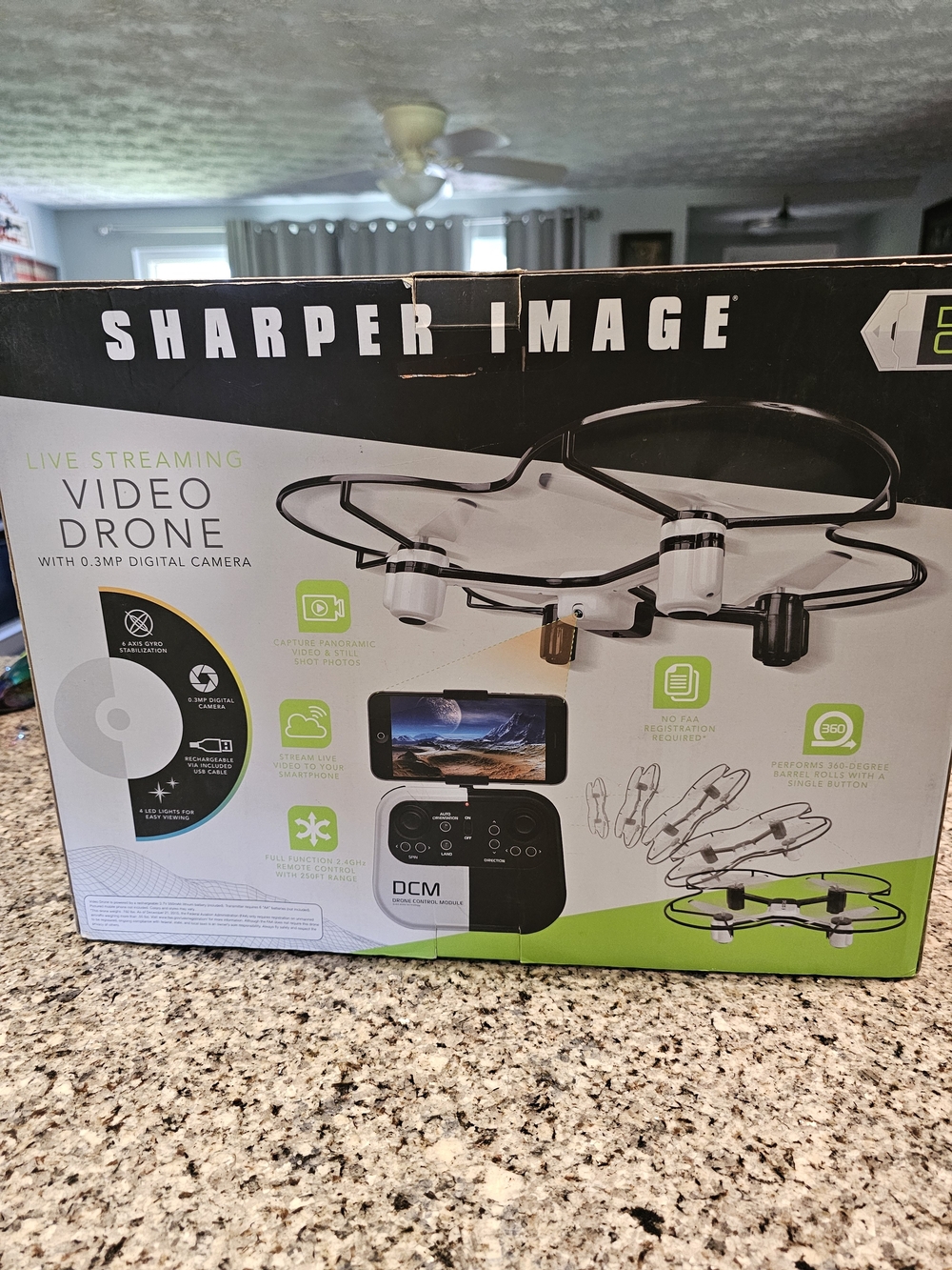 Sharper Image Live Streaming Video Drone - White/Black